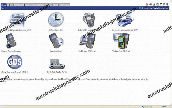 Opel Global TIS 2012 SPS Programming Diagnostic