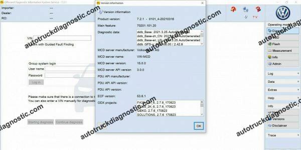 VW ODIS Service 7.2.1 Offboard Diagnostic Information System Service PostSetup 2